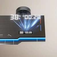 ชุดระบบฝักบัวอาบน้ำทันสมัย พร้อมแผงกระจก อ่างอาบน้ำ ฝักบัวแบบเรนชาวเวอร์ จอแสดงผล LED ฝักบัวแบบฝนตก ก๊อกน้ำร้อนน้ำเย็น พร้อมไฟ 4