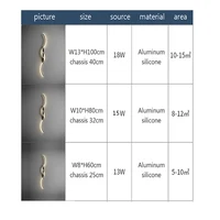 Applique murale LED moderne minimaliste lumière LED chambre chevet longue bande appliques murales salon canapé maison luminaire intérieur 4