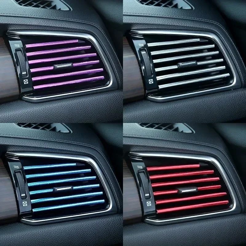 5-Color U-Shaped Chrome Car Decoration Strip Clip