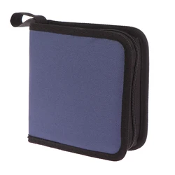 Compact CD/DVD Disc Storage and Organizer Case with 40 - Slot Capacity (Blue)