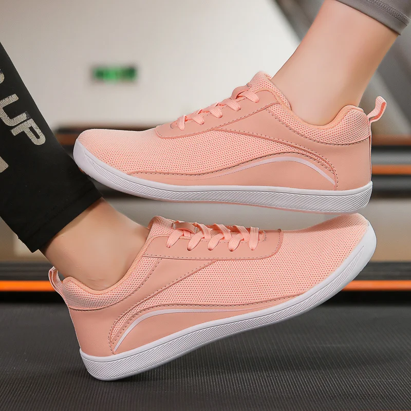 Barefoot Sneakers Adult Cross-Trainer Wide Toe Box Men's Wide Minimalist Zero Drop Sole Casual Knitting Walking Shoes Large Size 5