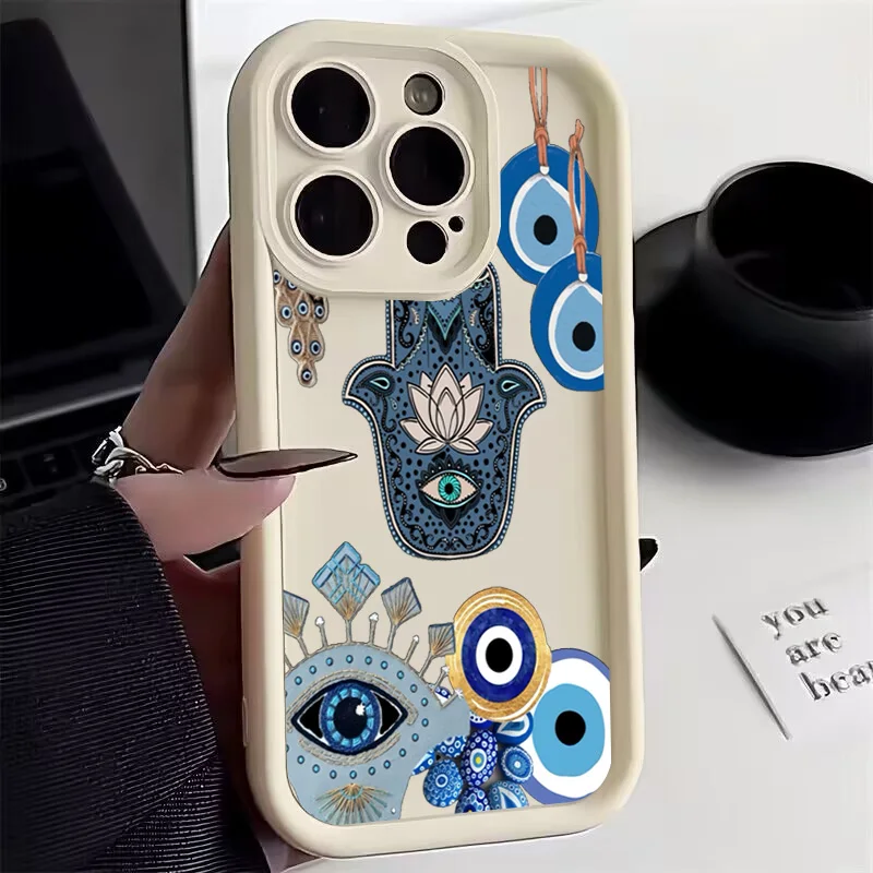 Evil Eye Art Love Heart Pattern Phone Case Cover