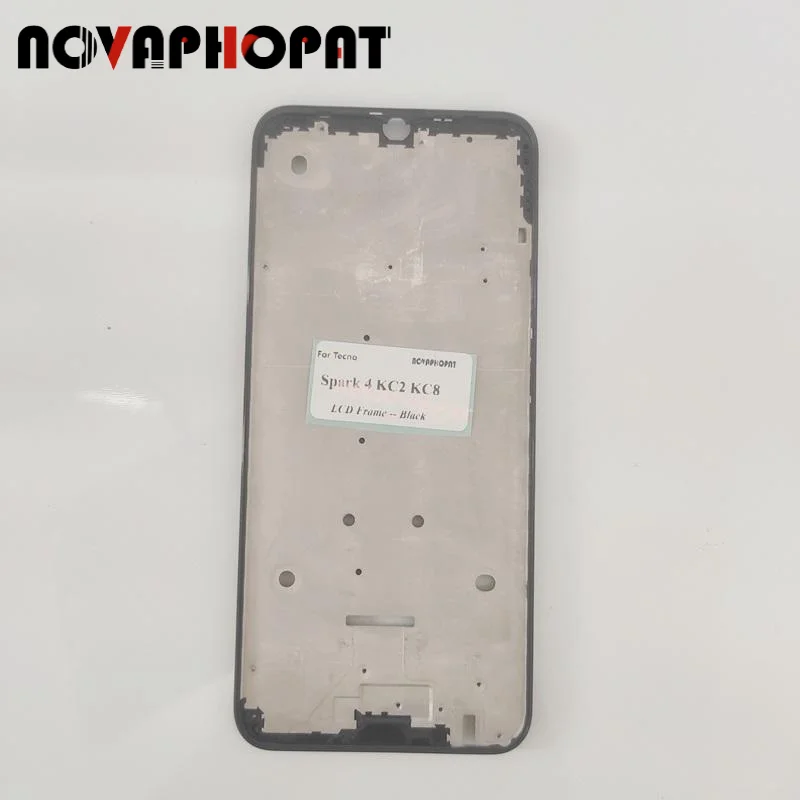 

Novaphopat LCD Display Frame Front Housing Cover Chassis Bezel For Tecno Spark 4 KC2 KC8 Front Case