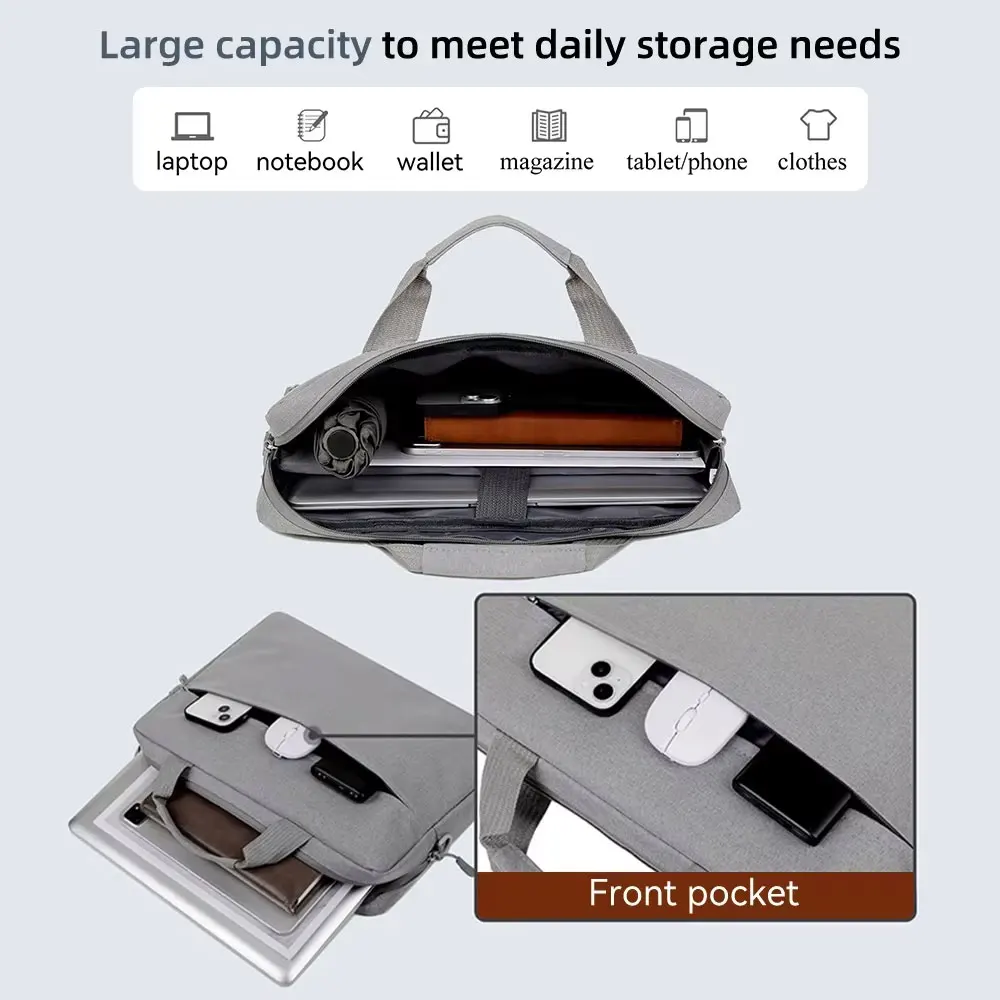 Sleek Waterproof Laptop Sleeve Bag - Portable Travel Carrying Handbag