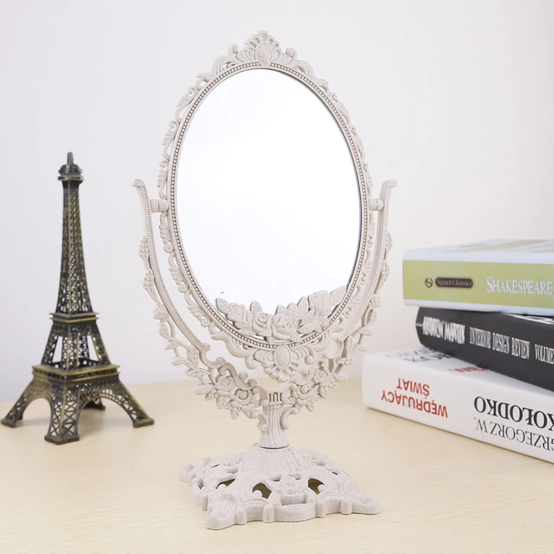 1pcs Nordic Makeup Mirror Ins Vintage Decorative Mirror Plastic Cosmetic Mirror Room Home Decor decorativos Beauty Tools