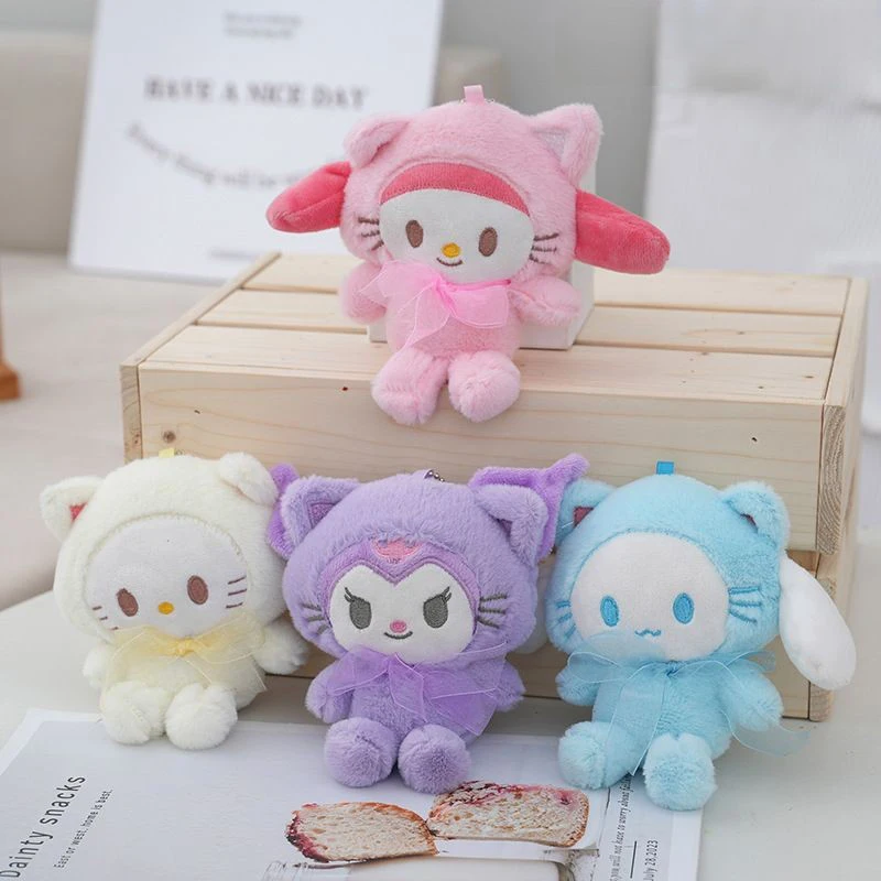 

Sanrio телефон Hello Kitty My Melody Kuromi Cinnamoroll мультяшное животное мягкий подвесной рюкзак