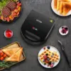 3 in1 Sandwich Maker Panini Press Waffle Iron Set with 3 Removable Non-Stick Plates 750 W Toaster Perfect for Sandwiches Grilled 6