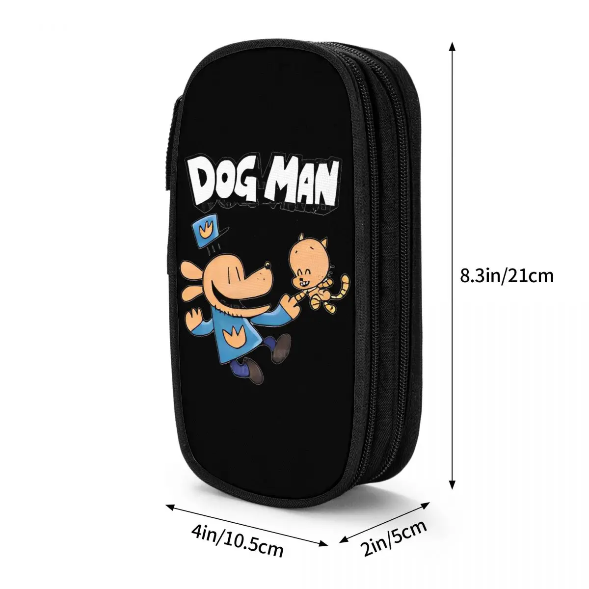 Dog Man And Petey Cat Pencil Case Lovely Anime Cartoon Pen Bag Kids Big Capacity Students School Cosmetic Pencilcases