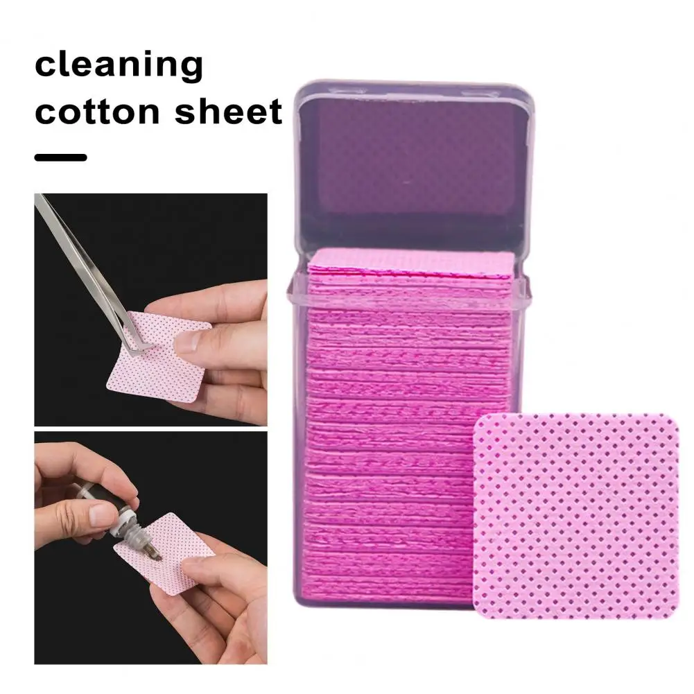 

200pcs Wipes Paper Cotton Eyelash Glue Remover Wipe Glue Bottle Prevent Clogging Glue Cleaning Pads Lash Extension