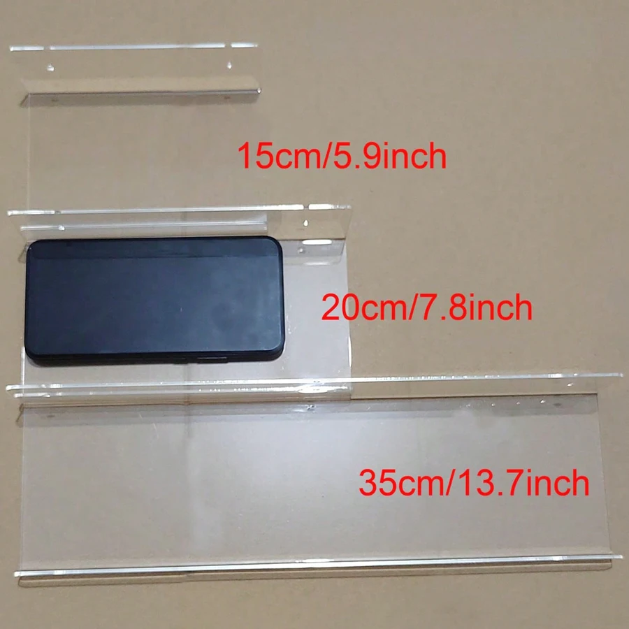 2Pcs Transparent Storage Rack Acrylic U-shaped Wall-mounted Storage Shelf Home Wall Decor 4