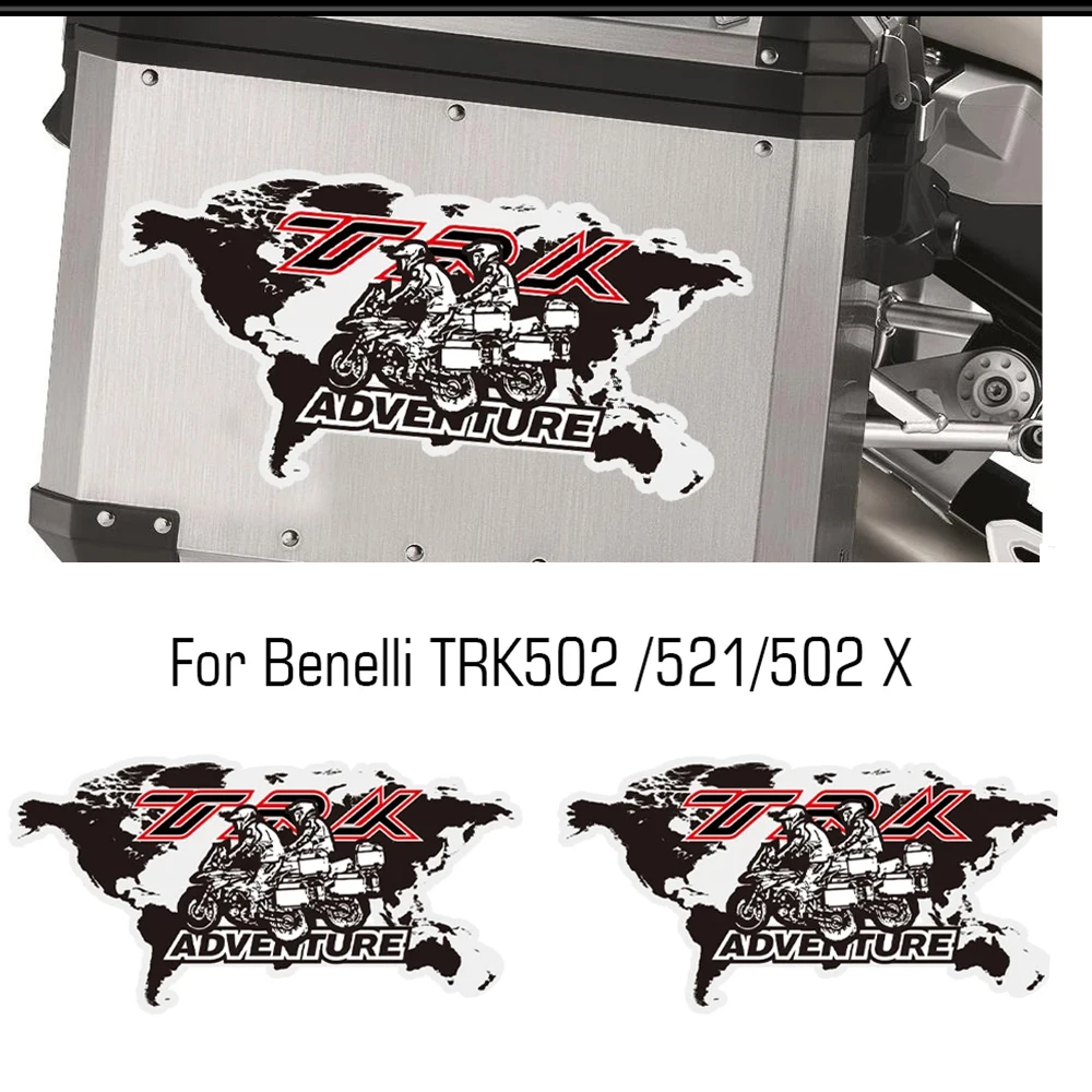 

Adventure Motorcycle Luggage Aluminium Top Side Box Case Stickers Decal Panniers For Benelli TRK502 TRK251 TRK 502 X 251 502X