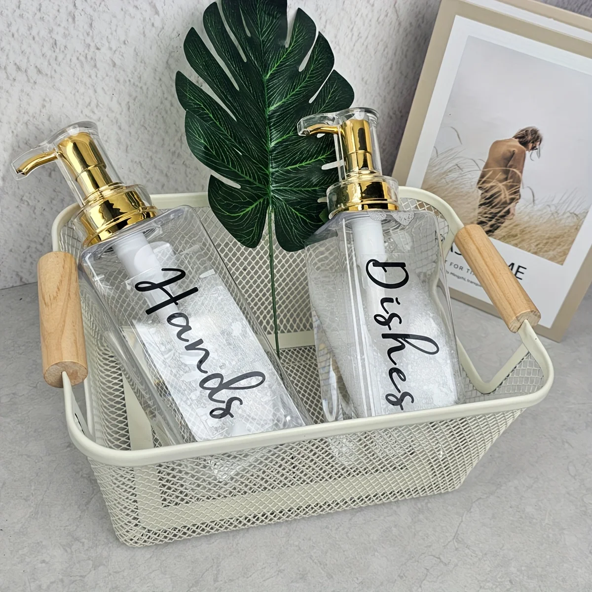 Soap Dispenser 2pcs Farmhouse Hand And Dish Soap Dispenser Refillable Liquid Soap Dispenser Pump Kitchen and Bathroom Convenient