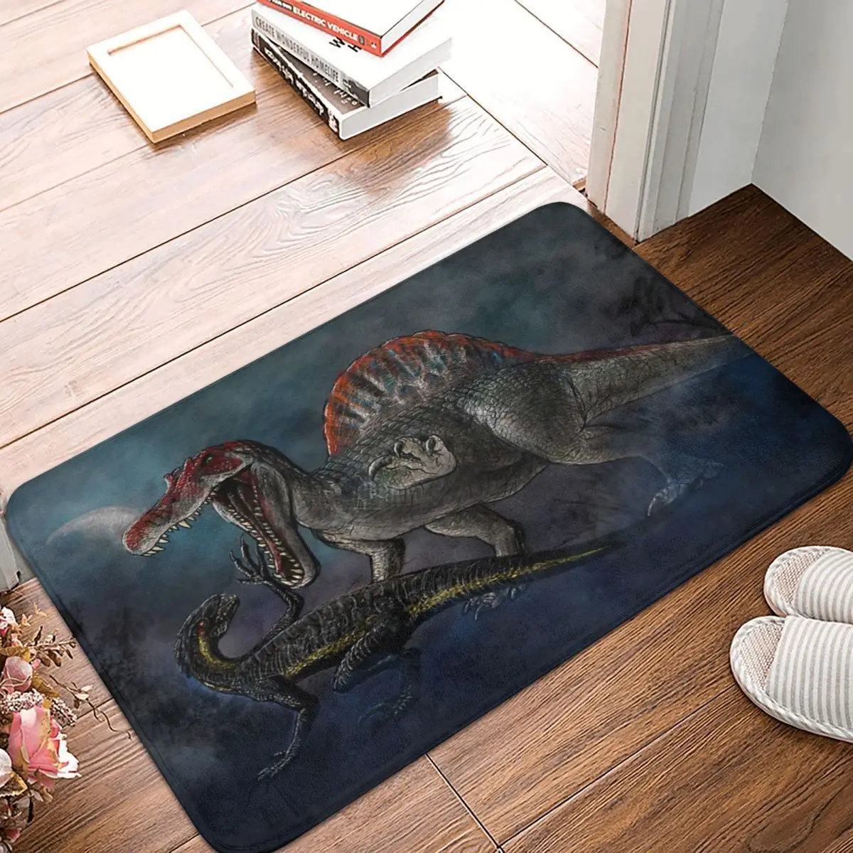Spinosaurus Vs Indominus Rex Dinosaur Battle Rug Tappeto Telecamere Tappeto Per Porte