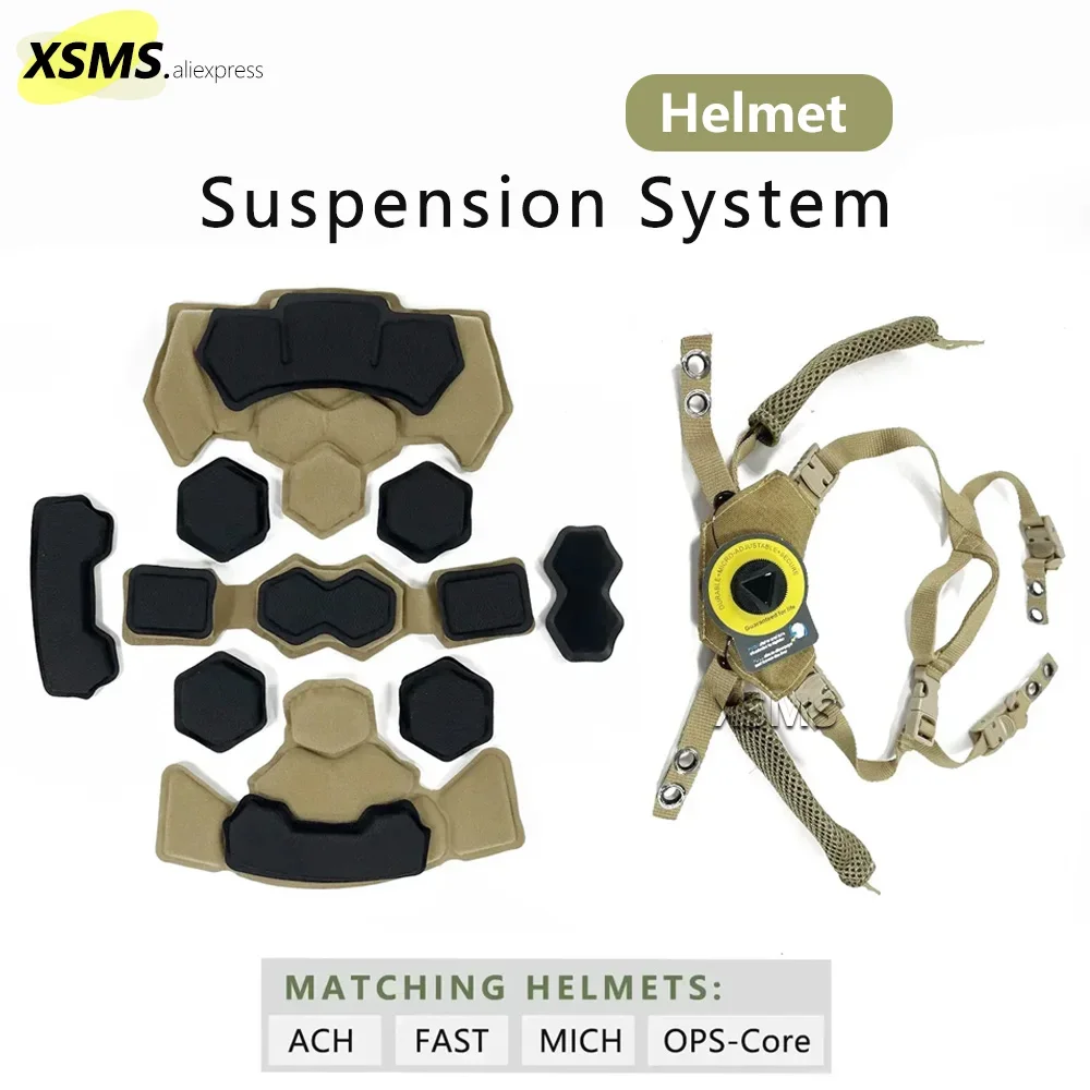 

Tactical Airsoft Paintball Helmet Suspension System Protective Pads Gen4 Memory Foam Pad for Wendy Fast MICH ACH Helmet #4D