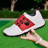 Men Professional Golf Shoes Waterproof Spikes Golf Sneakers Black White Mens Golf Trainers Big Size Golf Shoes for Men 4