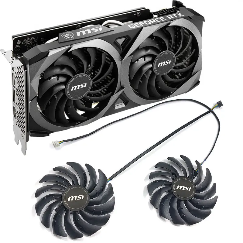 Ventilador de Placa Gráfica Pld10010s12hh Rtx 3070 Ventus 2x Ventilador de Gpu para Msi Rtx 3060 3060ti 3070 Ventus rx 6600 6700 xt 95 mm Novo