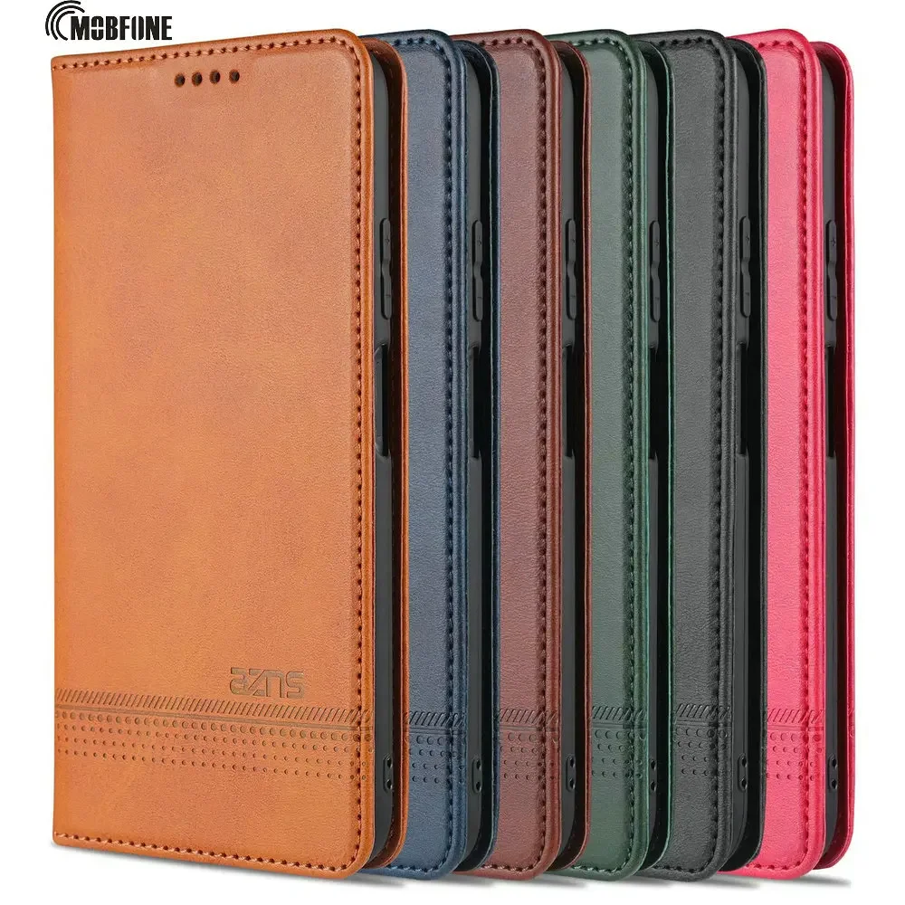 Luxury Leather Retro Flip Wallet Case with Magnetic Cover