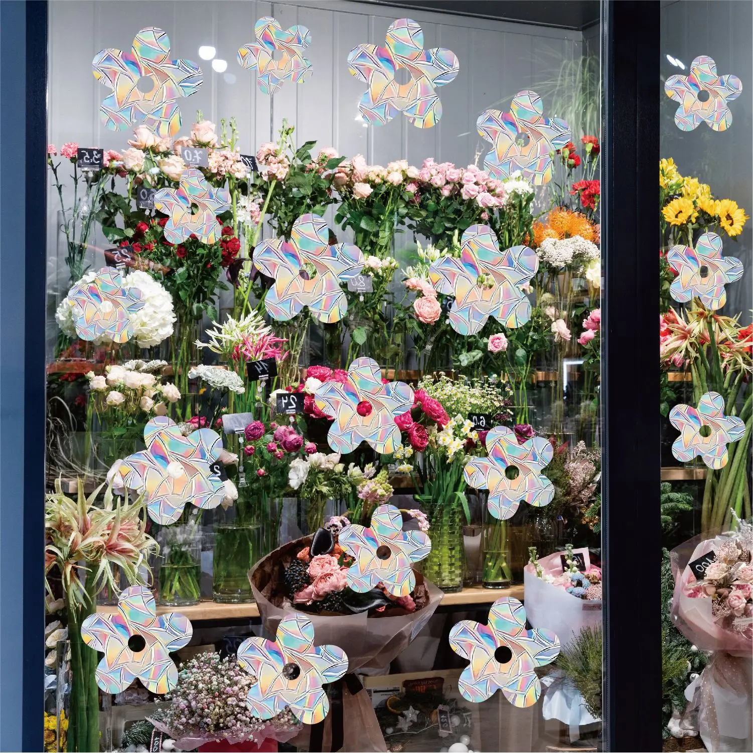 Butterfly Sun Catcher Window Sticker Mushroom Leaf Stained Rainbow Prism Glass Wall Sticker Kids Room Home Decoration Suncatcher,wall stickers,window stickers