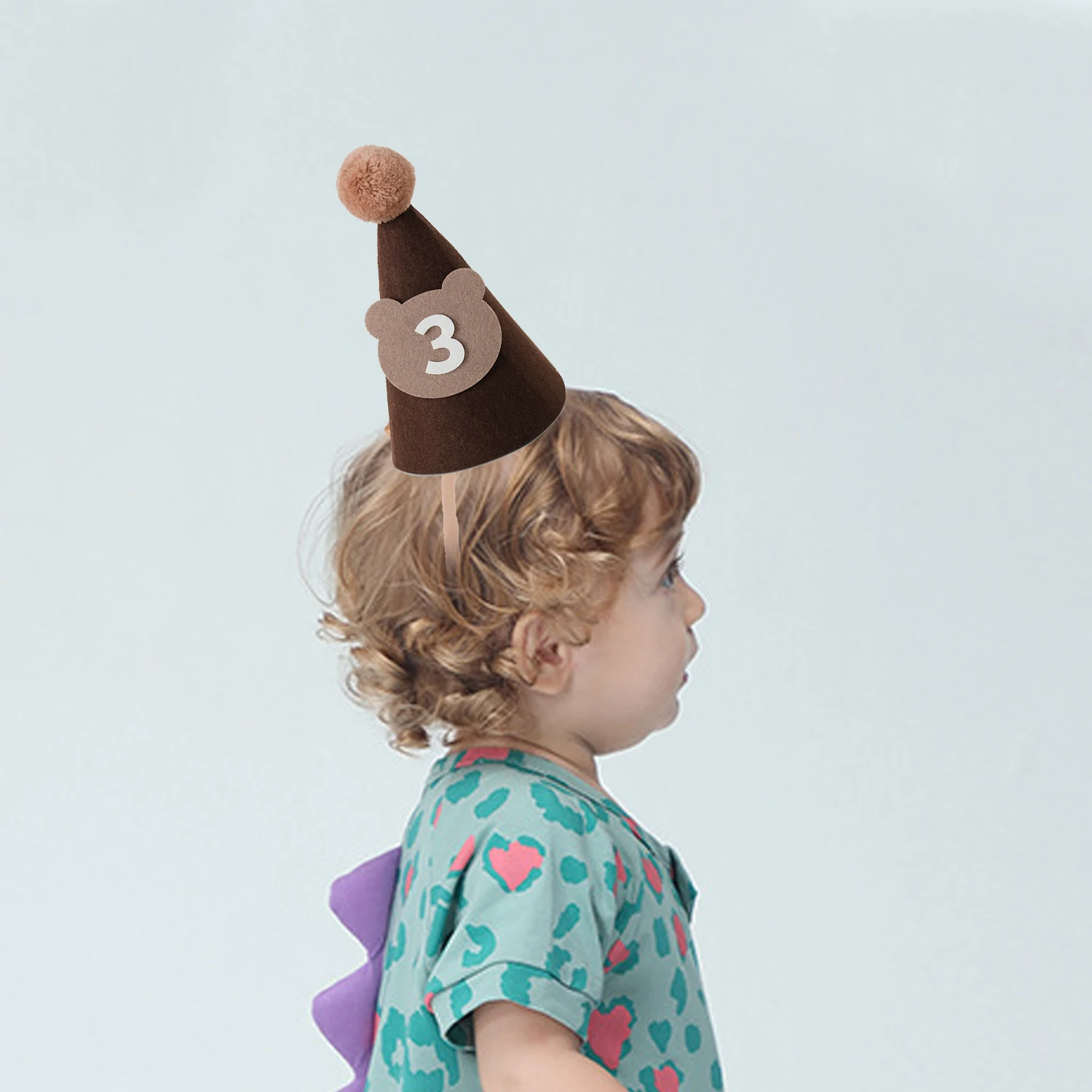 1Pcs Felt 1st Birthday Hat for Little Baby Newborn Baby Boy Girl 1 2 3 Year Headband Baby Shower Birthday Party Decorations