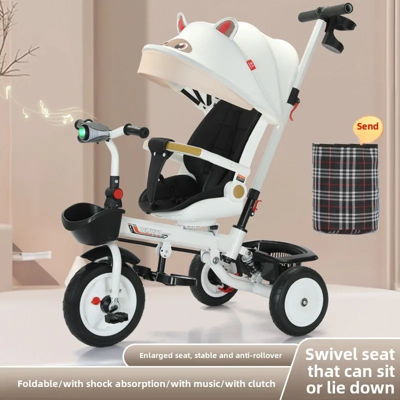 Children's Tricycle Baby Bike Music Bike That Can Sit and Lie Down Baby Bicycle