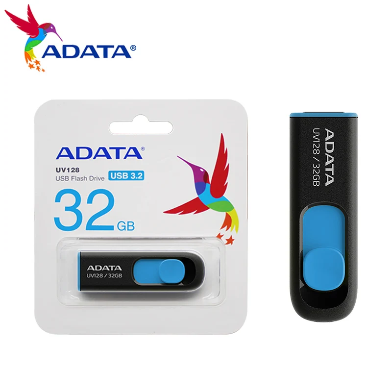 High-Capacity ADATA Retractable Capless USB 3.2 Flash Drive (100% Original)