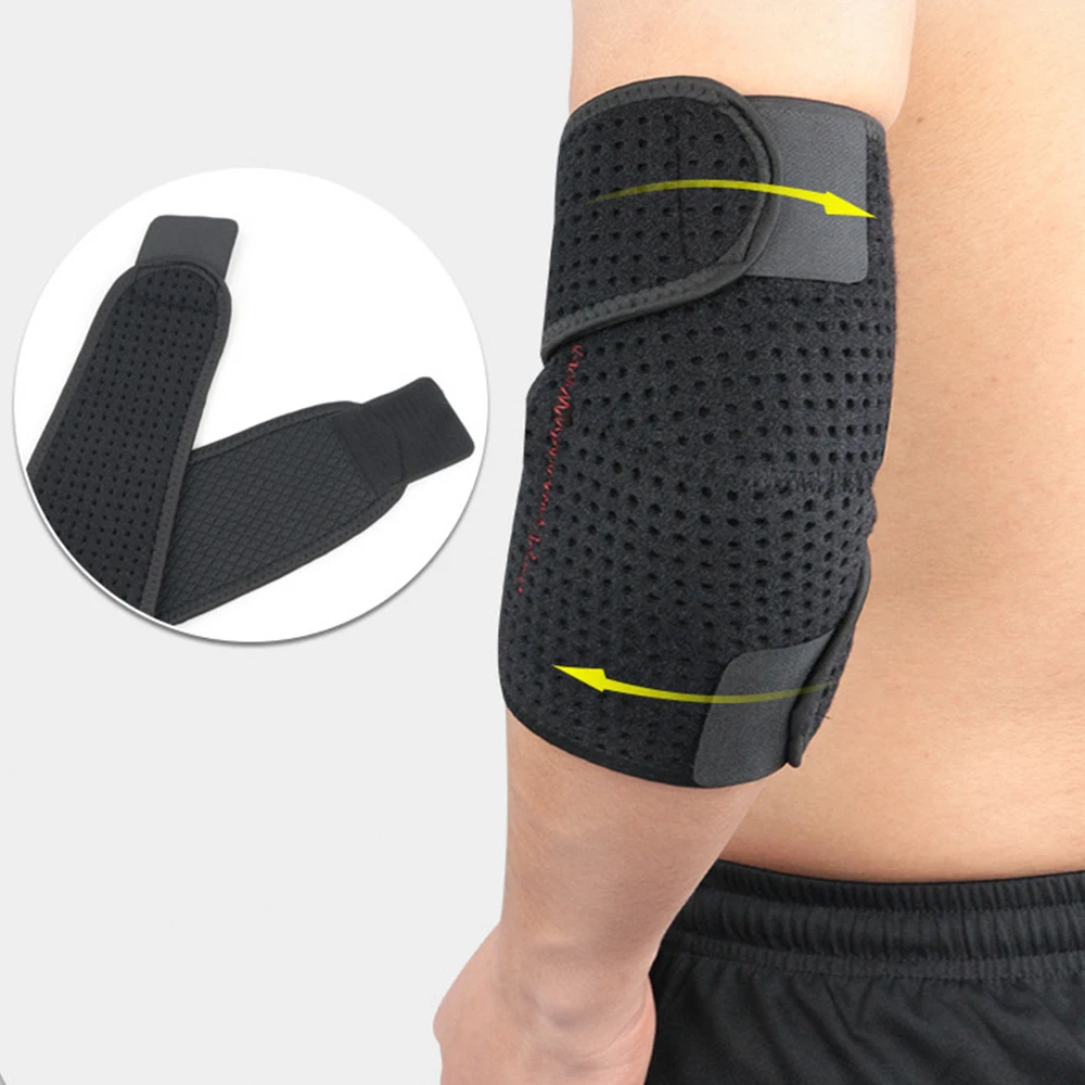 Sports Elbow Bandage Breathable Elbow Pads Basketball Volleyball Gym Adjustable Sports Safety Arm Sleeve Pads 1PCS elbow strap elbow brace elbow pads