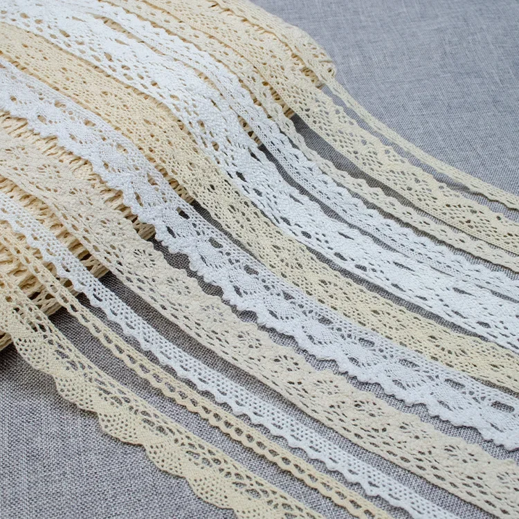 Cotton Lace Trim Ribbon Fabric Crochet Lace Wedding Decor Christmas Package DIY Sewing Craft Supplies 5Yards lace ribbon,lace fabric,lace sewing supplies,lace sewing accessories,lace decoration,lace accessories,lace garment accessories