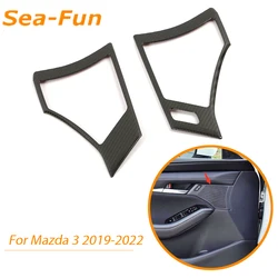 Poignée de porte intérieure pour Mazda 3 2019 2020 2021 2022, couvercle de garniture de haut parleur Audio, cadre ABS chromé, accessoires intérieurs 