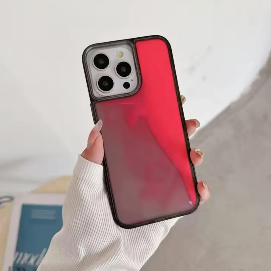 آيفون 16 15 14 13 12 برو ماكس بلس غطاء مضيئة الرما...