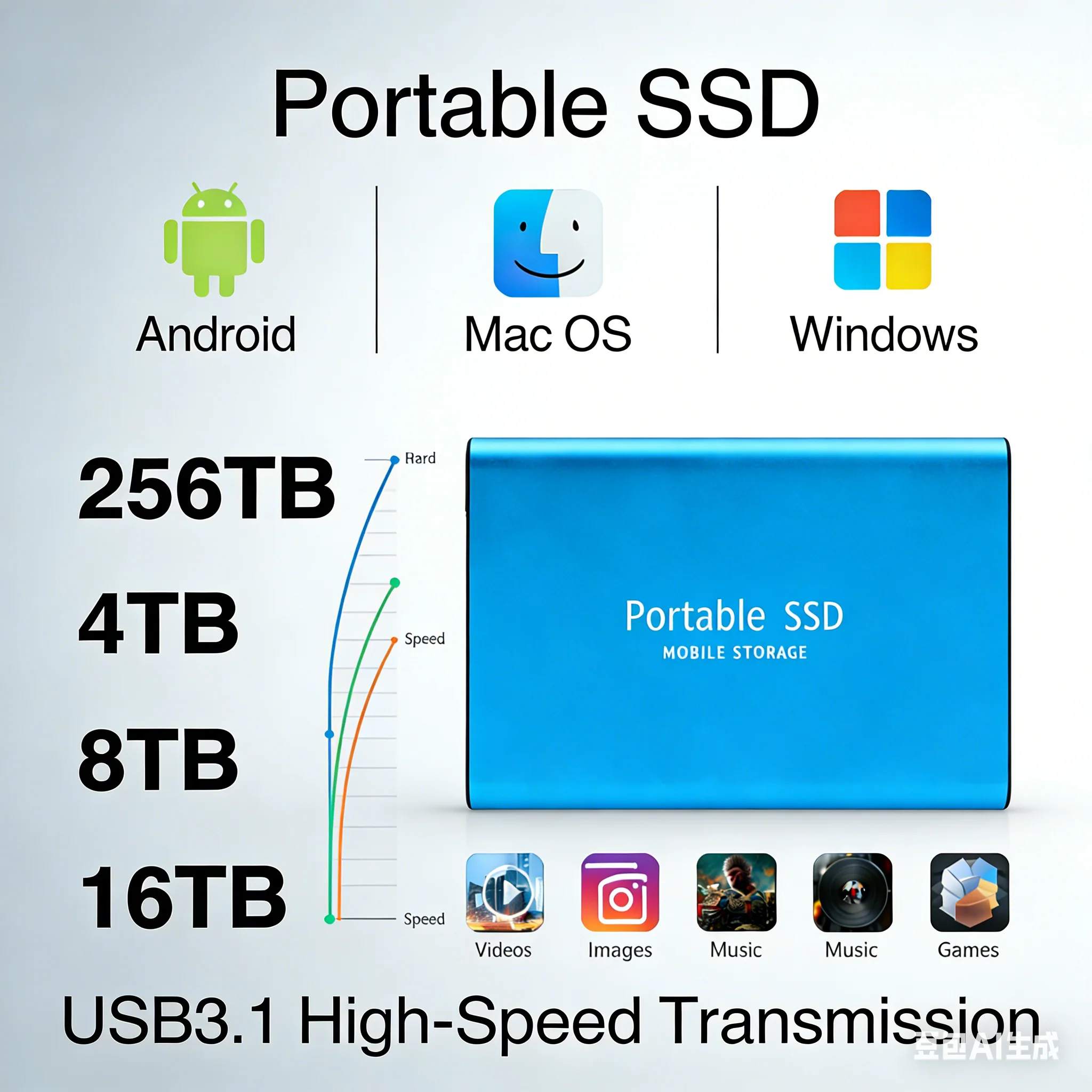 Disco Duro Externo Portátil de Alta Velocidad de 4 TB, Disco Duro de 1 TB con USB 3.2 Tipo C, Unidad de Estado Sólido de 16 TB para Computadora Portátil/PC/MAC 1 Disco Duro Externo Portátil de Alta Velocidad de 4 TB, Disco Duro de 1 TB con USB 3.2 Tipo C, Unidad de Estado Sólido de 16 TB para Computadora Portátil/PC/MAC 1