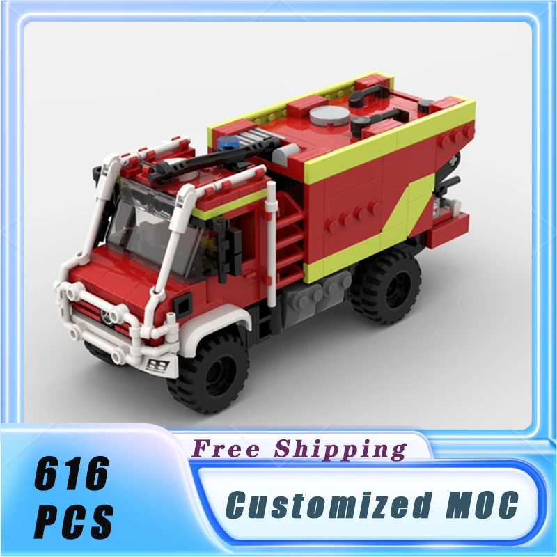 

MOC Building Blocks Classic Forest firetruck Vehicle Originality Model Bricks Sets Assemble Display Children's Toys Gifts