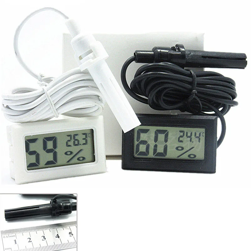 Indoor Convenient LCD Digital Thermometer Aquarium Hygrometer