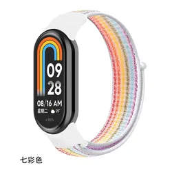 Premium Breathable Nylon Sports Watch Strap Band for MI 8 (Coloful Stripe)