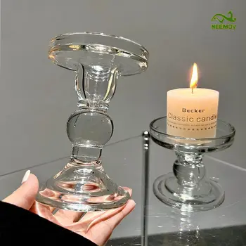 European Retro Glass Candle Holder 1