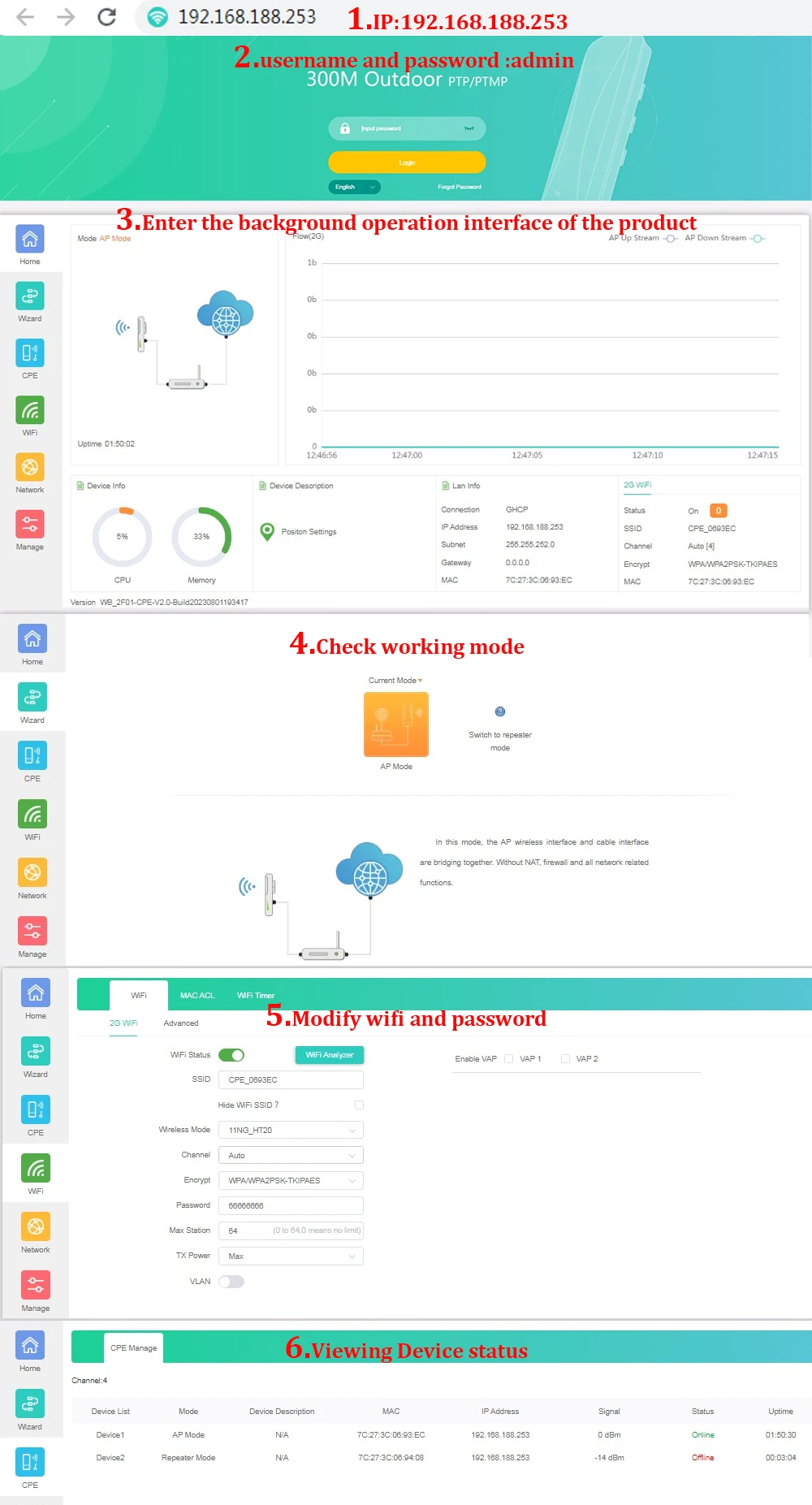 Alcance, Kit Router CPE AP, Repetidor, 1km, 2.4G, 300Mbps