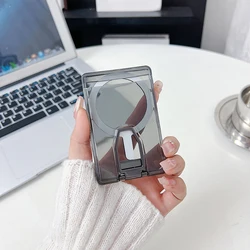 Clear Magnetic Card Holder Wallet Case with Foldable Phone Stand and Card Slots (A4)