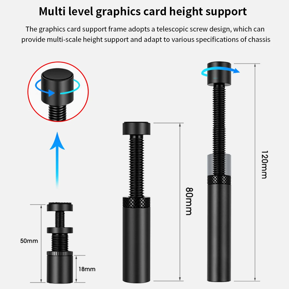Adjustable Telescopic GPU Support Bracket