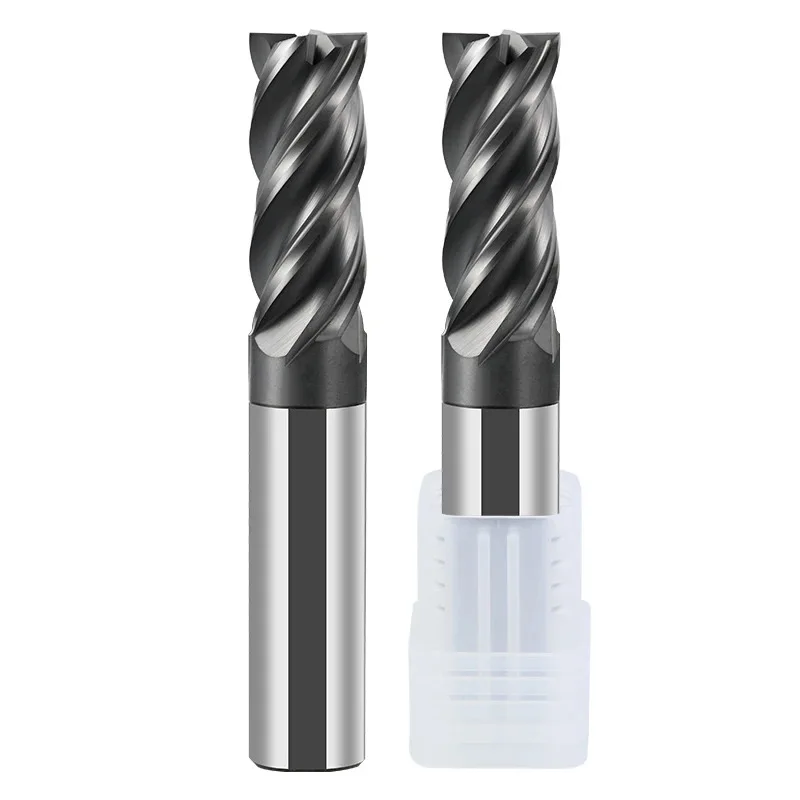 HRC70 CNC Carbide End Mill Unequal Helix Tungsten Cutter 4 Flute Metal Steel Machining Tool 6 8 12 14 20mm Router Bit milling cutter