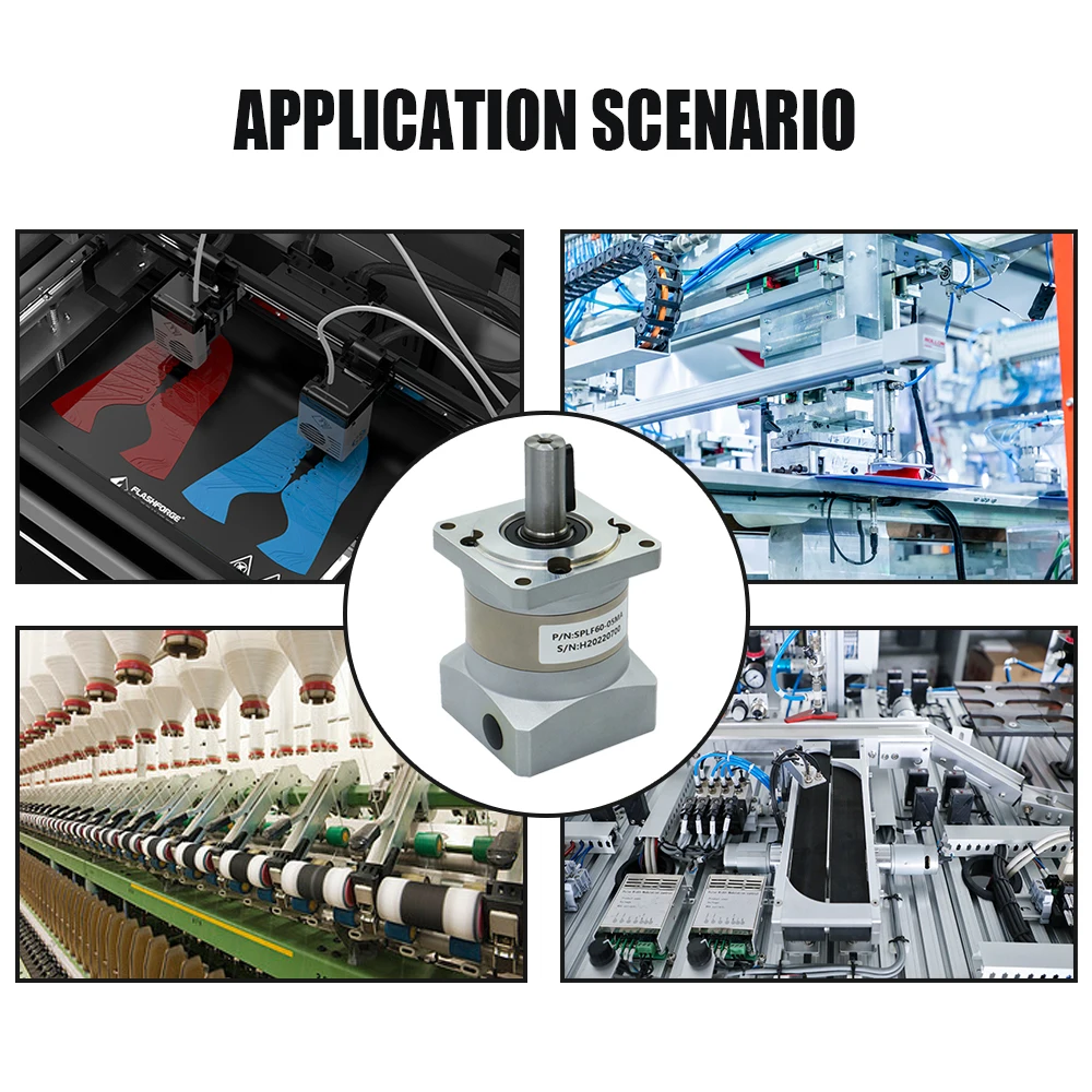 Planetary Reducer SPLF60 Suitable For 60 Servo Motor 200w 400w 600w Gear Ratio 4 / 5 / 7 10 Max 25N.m &le;10 arcmin input 14mm planetary reducer