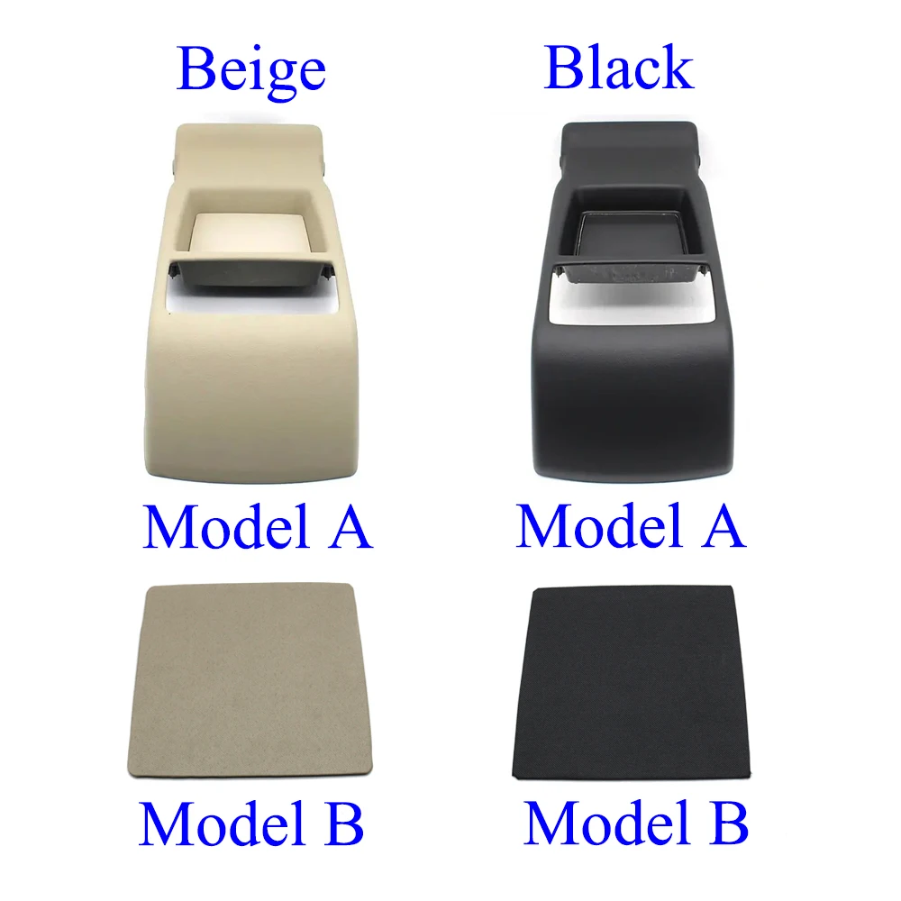 Interior Rear Seat Center Console Cup Holder Outer Cover Black Beige Armrest Storage Panel For BENZ W204 W207 Coupe C E Class