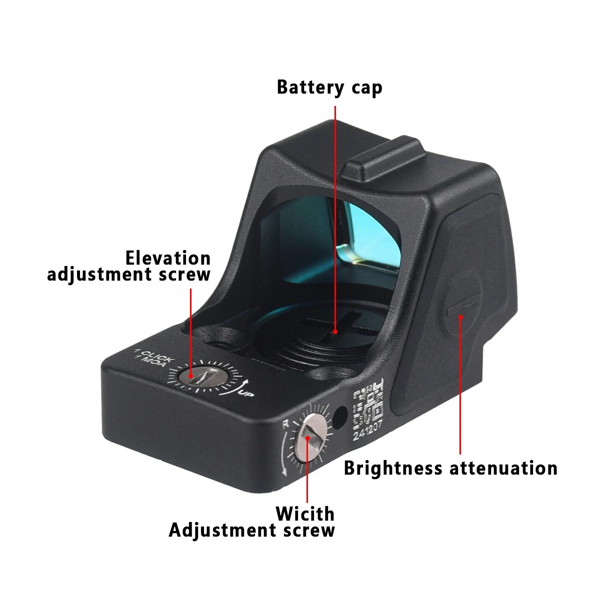 Metal Red Dot Sight Reflex Optic Scope For Airsoft
