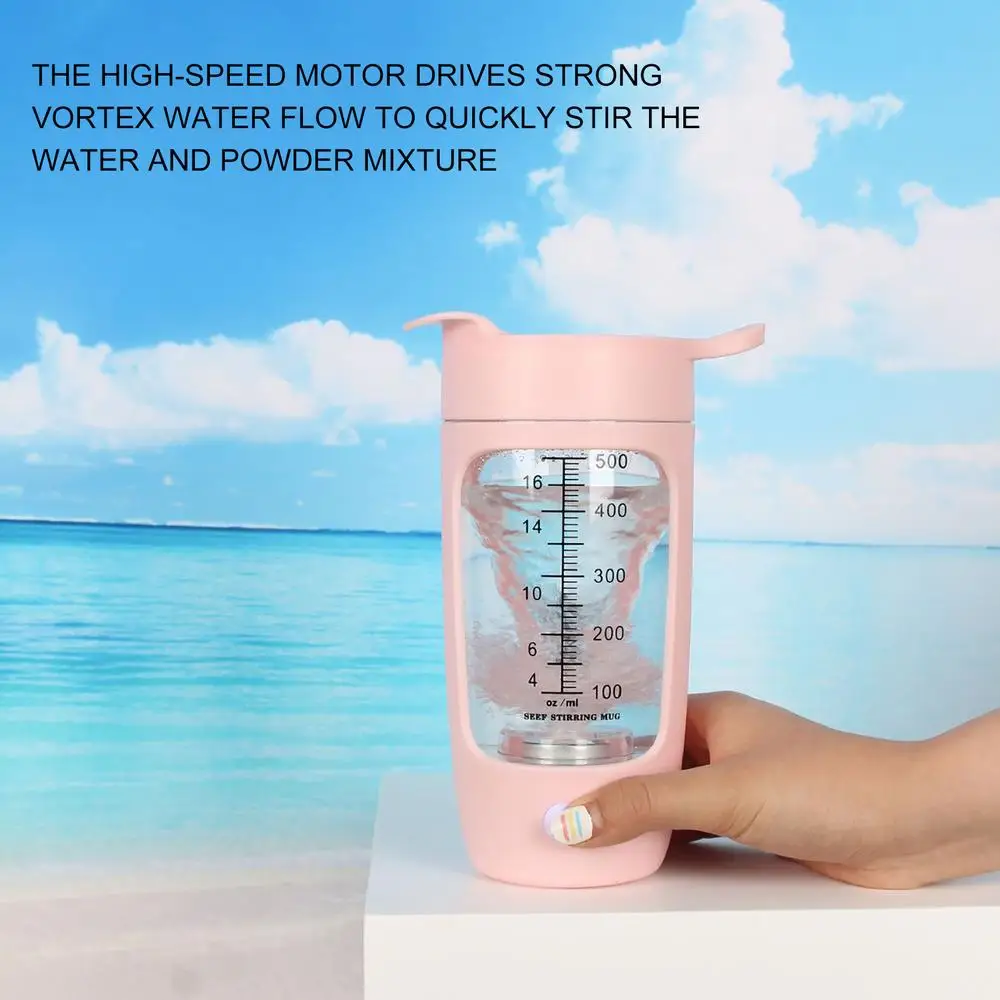 Description Picture 6 of itemElectric Protein Shaker Bottle Portable USB Rechargeable Blender Cup Multipurpose 600ml Mixing Cups For Fitness Workout supplies