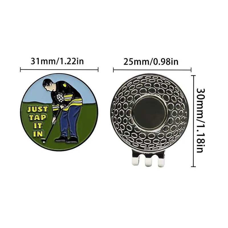 Golf Marker Ball Position Golf Hat Clip Funny Magnetic Metal Golf Clips Golf Gift Accessories Supplies Drop Shipping 6