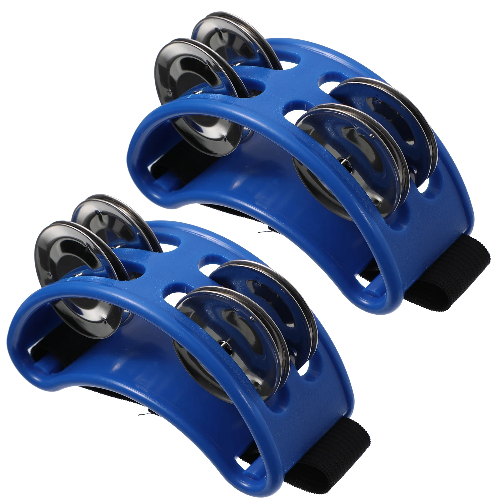 

2pcs Foot Tambourine Percussion Musical Instrument With Lingle Bells Toys