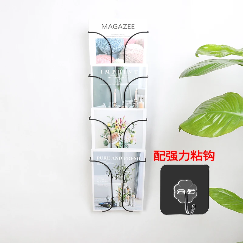 Wall Magazine Rack Floating Shelves Shelf Storage Table Metal Kitchen Office Bookcase Small Desk Furniture Bookshelf Large Book
