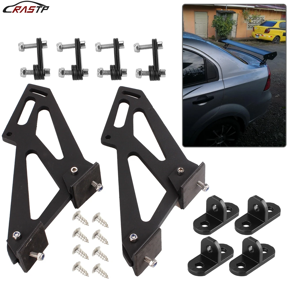 RASTP Universal 7" Car Rear Spoiler Trunk Racing Tail Spoiler Legs