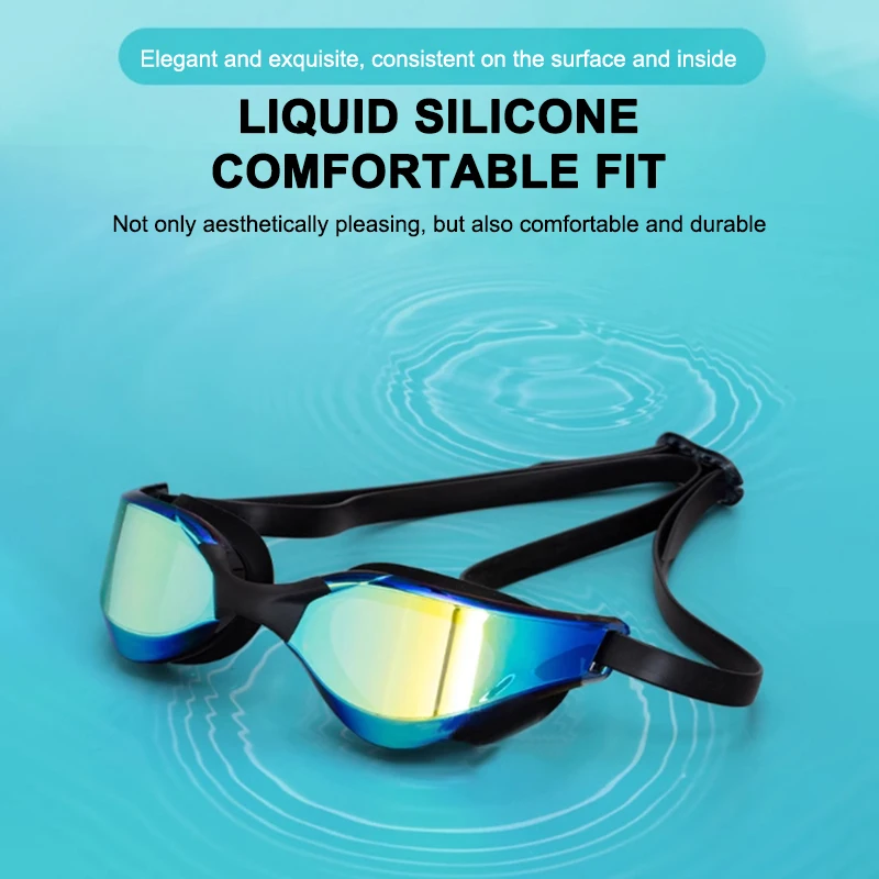 High Definition Waterproof And Anti Fog Adult Swimming Goggles Professional And Comfortable Electroplated Swimming Goggles