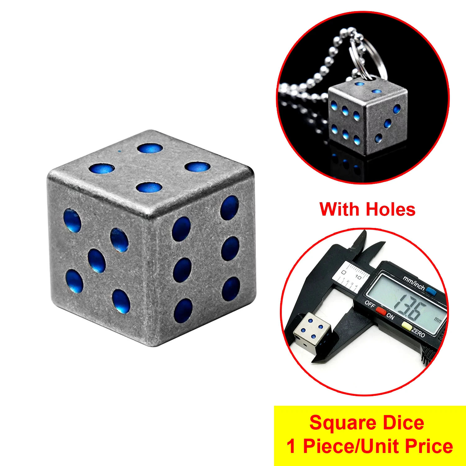 サイコロ TC4チタン合金サイコロ,6面ラッキー冷却サイコロ,屋外EDC