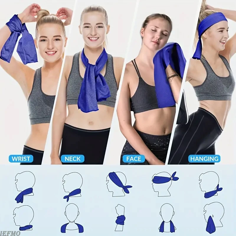 1pcs Ultra-Cooling Towels Gym Portable Running Cooling Towel Sweat Absorbing And Quick Drying Sports Special Soft Gift Portable