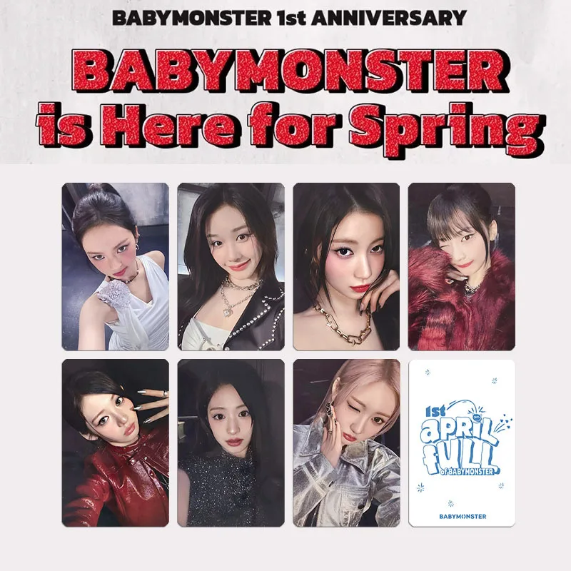 タレントカード AHYEON 1st APRIL FULL CARD 7/21Pcs/Set Kpop Babymonster 1st April Full Selfie Cards